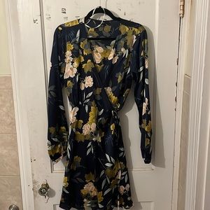 Lulu’s Floral Long Sleeve Mini Dress, Size L